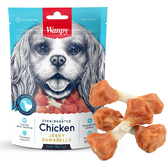 Лакомство для собак Wanpy Chicken Jerky Dumbbells кость-гантель с вяленой курицей 100 г
Лакомство для собак Wanpy Chicken Jerky Dumbbells кость-гантель с вяленой курицей 100 г