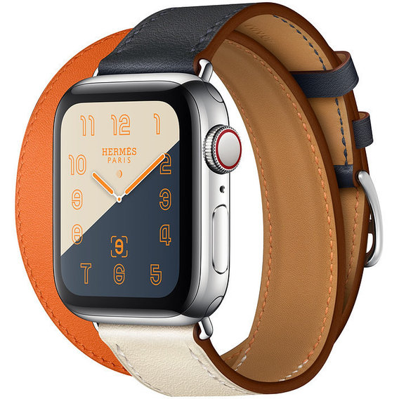 Apple Watch Series 4 Hermes 40mm GPS+LTE Stainless Steel Case with Indigo/Craie/Orange Swift Leather Double Tour (MU7K2)
Apple Watch Series 4 Hermes 40mm GPS+LTE Stainless Steel Case with Indigo/Craie/Orange Swift Leather Double Tour (MU7K2)