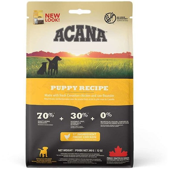 Сухой корм ACANA Puppy Recipe для щенков средних пород с мясом цыпленка 340 г (a50034)