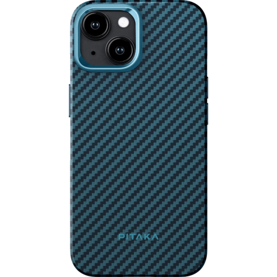 Аксессуар для iPhone Pitaka MagEZ Case Pro 4 Twill 1500D Black/Blue (KI1508MMP) for iPhone 15