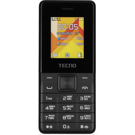 Мобильный телефон Tecno T301 2022 Black (UA UCRF)