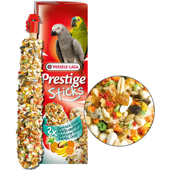 Лакомство Versele-Laga Prestige Sticks Parrots Exotic Fruit для крупных попугаев с экзотическими фруктами 140 г
Лакомство Versele-Laga Prestige Sticks Parrots Exotic Fruit для крупных попугаев с экзотическими фруктами 140 г