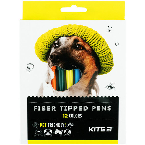 Фломастеры Kite Dogs 12 шт. картон (K22-447)