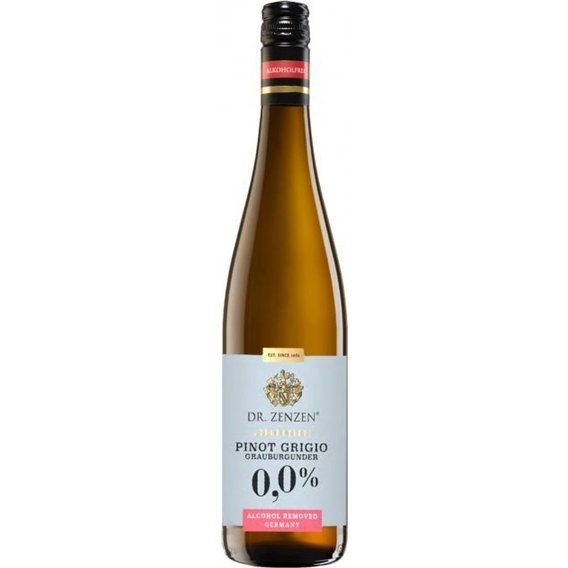 Вино Dr. Zenzen Pinot Grigio, белое полусладкое, 0.75л безалкогольное (PLK4008005045008)