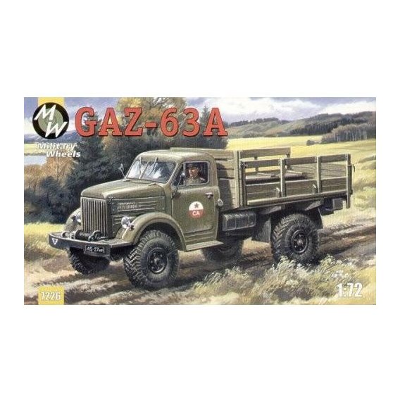Модель Military Wheels Советский грузовой автомобиль ГАЗ-63А повышенной проходимости (MW7226)