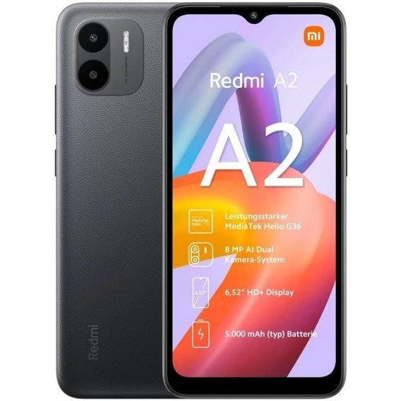 Смартфон Xiaomi Redmi A2 2/32Gb Black (Global)