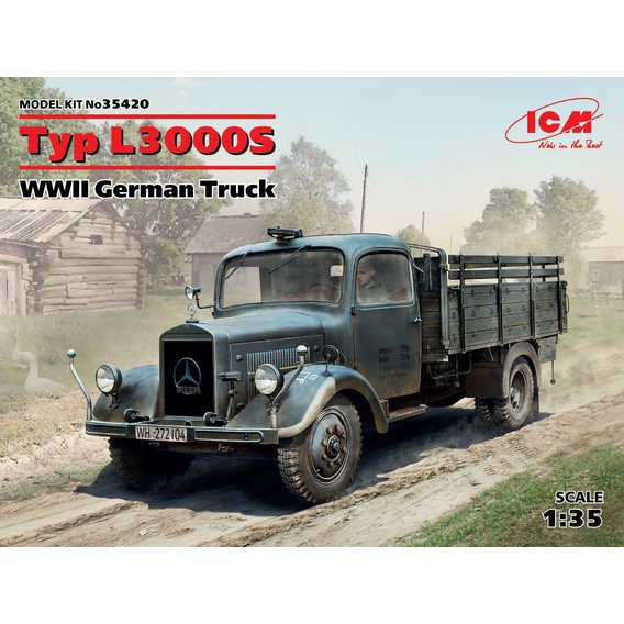 Германский грузовой автомобиль Typ L3000S, 2 МВ, WWII German Truck (ICM35420)