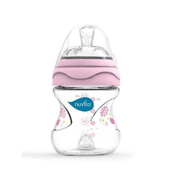 Бутылочка Nuvita для кормления Mimic 150мл. 0м+ Антиколиковая, розовая (NV6010Pink)