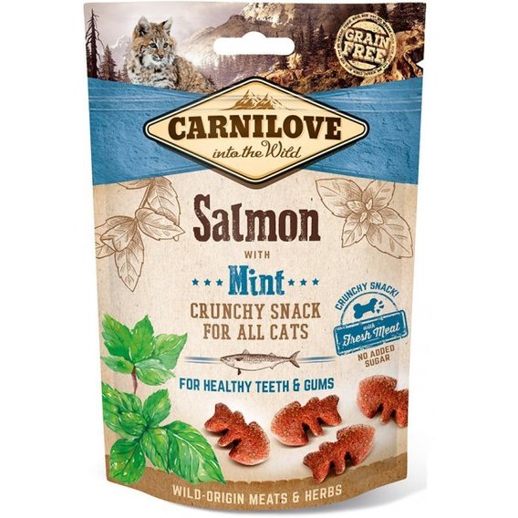 Лакомство для кошек Carnilove Cat Crunchy Snack с лососем и мятой 50 г (8595602527175)
Лакомство для кошек Carnilove Cat Crunchy Snack с лососем и мятой 50 г (8595602527175)
