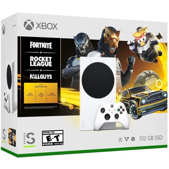 Игровая приставка Microsoft Xbox Series S 512GB + Fortnite + Rocket League + FallGuys