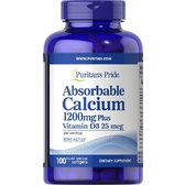 Puritan's Pride Absorbable Calcium 1200 mg with Vitamin D 1000 IU 100 Softgels