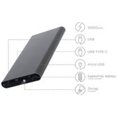 Зовнішній акумулятор Ergo Power Bank USB-C 10000mAh Gray (LP-106C)