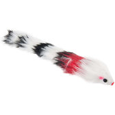 Іграшка для котів Flamingo Mouse Multicolor миша з довгим хутряним хвостом 30х5.5х2.5 см
