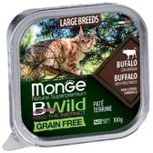 Вологий корм беззерновий Monge BWild Buffalo Large Breeds з м'яса буйвола з овочами для кішок великих порід 100 г (70012850)