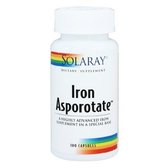 Solaray Iron Asporotate, 18 mg, 100 Capsules (SOR-04600)