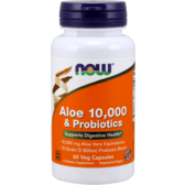 NOW Foods Aloe Алое Пробіотики 10,000 & Probiotics Veg Capsules 60 veg caps