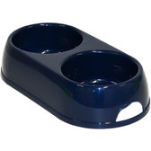 Подвійна пластикова миска для собак і кішок Moderna Eco 2х570 мл, d-12 см, синій (2100042231016)