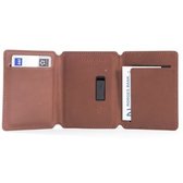 Зовнішній акумулятор SEYVR Power Bank 1400mAh and Genuine Leather Wallet Brown for iPhone