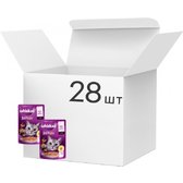 Упаковка вологого корму для котів Whiskas TastyMix Лосось, Морква 28х85 г (4770608262600)