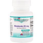 Nutricology Melatonin 20 mg 60 Veggie Caps Мелатонін