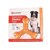 Іграшка Flamingo Rubber Flexo Saveo Triple Bone Chicken Потрійна кістка жувальна для собак, смак курки 12.5x11 см (54144)