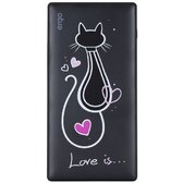 Зовнішній акумулятор Ergo Power Bank Cats 10000mAh Black (LP-83B C)