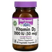 Bluebonnet Nutrition Vitamin D3 2000 МО Вітамін Д3 90 вегетаріанських капсул