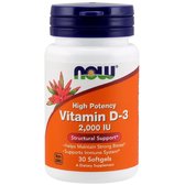 Now Foods Vitamin D-3 2,000 IU Softgels 30 caps