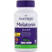 Natrol Melatonin Sleep with Strawberry flavour 10 mg Мелатонін зі смаком полуниці 60 таблеток