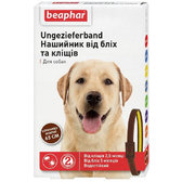 Нашийник Beaphar від бліх і кліщів для собак 65 см коричнево-жовтий (8711231124077)