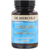 Dr. Mercola Calcium with Vitamins D3 & K2 Кальцій з вітамінами Д3 та К2 30 капсул