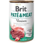 Вологий корм для собак Brit Pat and Meat Dog venison зі смаком оленини та курки 400 г (8595602530403)