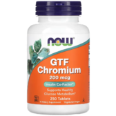 NOW Foods GTF Chromium 200 mcg 250 tabs Хром