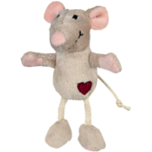 Іграшка Trixie Мишка з серцем плюшева для котів 11см