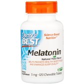 Doctor's Best, Melatonin, Natural Mint Flavor, 5 mg, 120 Chewable Tablets (DRB-00407)