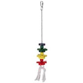 Іграшка для папуг Trixie дерев'яна різнокольорова 30 см (4011905051956)