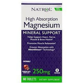 Natrol High Absorption Magnesium 250 mg 60 Tabs Cranberry Apple Flavor Магній, смак яблук і журавлини