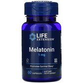 Life Extension Melatonin 1 mg Мелатонін 60 веганських капсул