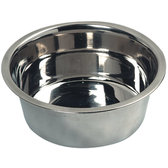 Миска для собак Flamingo Bowl Stainless Steel нержавіюча сталь 0.8 л 16 см діаметр з бортиком 11 см діаметр дна