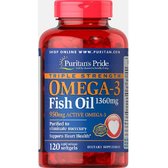 Puritan's Pride Triple Strength Omega-3 Fish Oil 1360 mg (950 mg Active Omega-3) 120 softgels Омега-3 потрійний сили