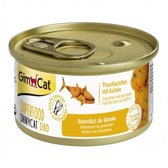 Вологий корм GimCat Shiny Cat Duo Superfood для кішок тунець з гарбузом в бульйоні 70 g (4002064414737)