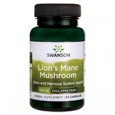 Swanson Lion's Mane Mushroom 500 mg Їжовик гребінчастий 60 капсул