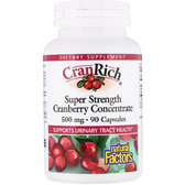 Natural Factors, Cran Rich, Super Strength, Cranberry Concentrate, 500 mg, 90 Capsules (NFS04512)