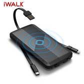 Зовнішній акумулятор iWALK Power Bank Scorpion Air 8000mAh Lightning/microUSB/USB-C with Wireless Charger Black (UBA8000)