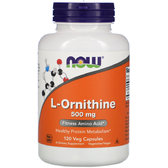 Now Foods L-Ornithine, 500 mg, 120 Veg Capsules (NF0122)