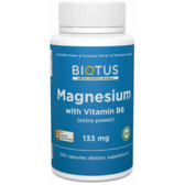 Biotus Magnesium with Vitamin B6 133 mg / 8.3 mg Магній з вітаміном В6 100 капсул