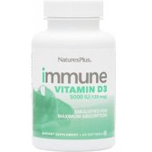 Natures Plus Vitamin D3 Immune 5000 IU (25 mcg) Вітамін D3 для імунітету 60 желатинових капсул