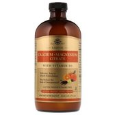 Solgar Liquid Calcium Magnesium Citrate with Vitamin D3 Natural Orange Vanilla 16 fl oz (473 ml) Кальцій Магній + Д3