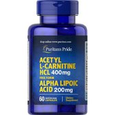 Puritan's Pride Acetyl L-Carnitine 400 mg with Alpha Lipoic Acid 200 mg 60caps