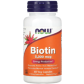 NOW Foods Biotin 5000 mcg 60 caps Біотин